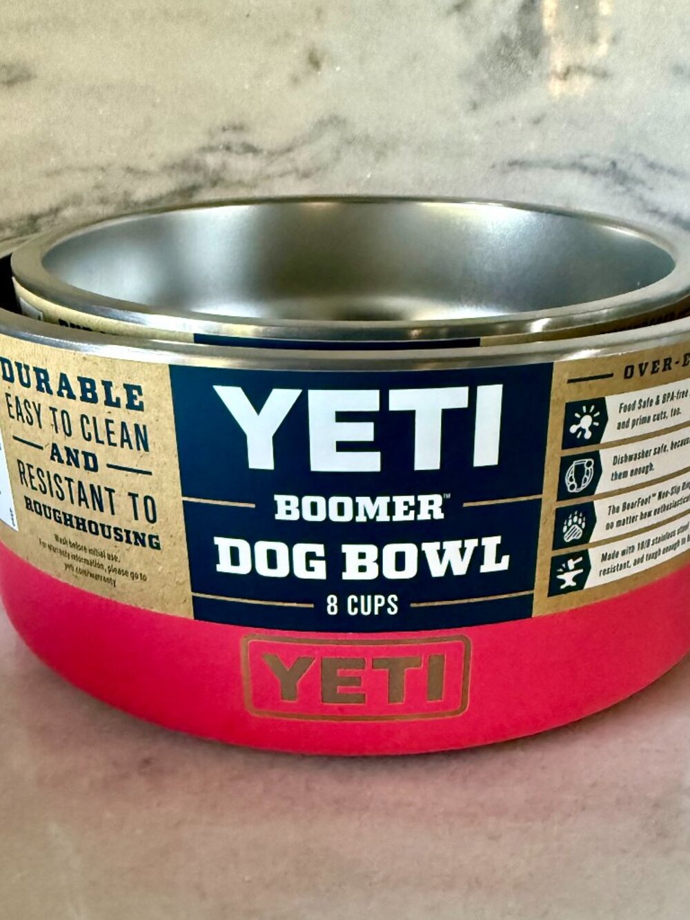 Yeti Boomer Dog Bowl 8 Cup Tropical Pink Brand New